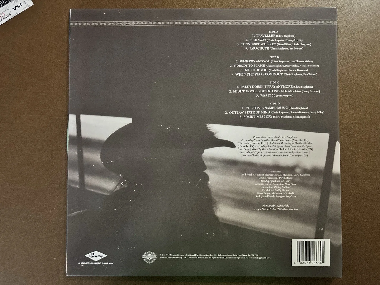 Chris Stapleton Autographed Vinyl LP Traveler Signed JSA Authentic Country, image 4