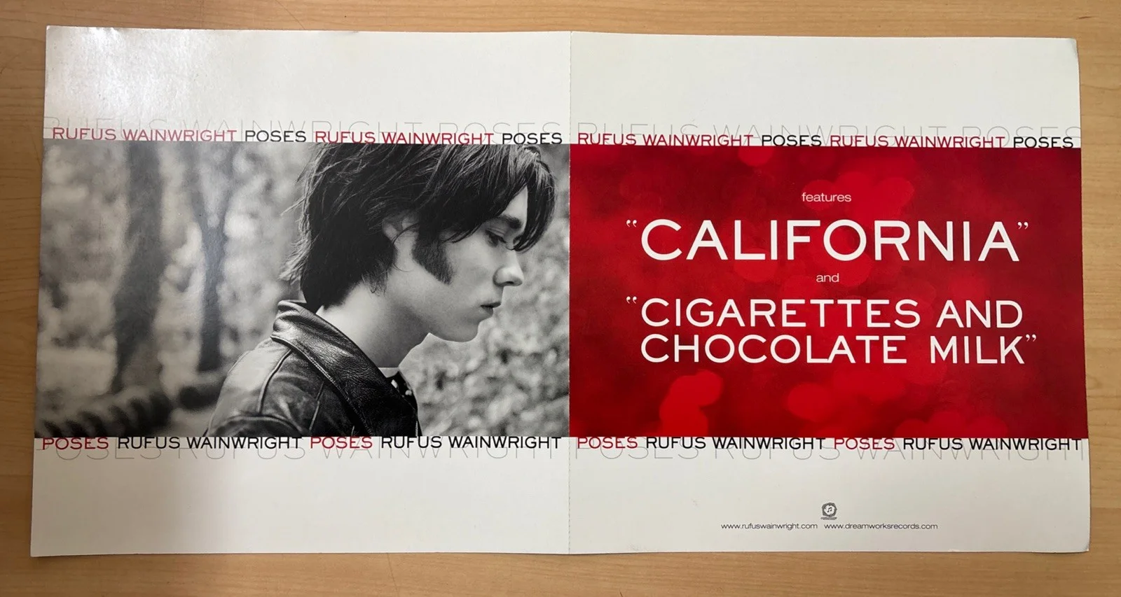 Rufus Wainwright Poses Promo Poster SIGNED 2001 SKG Music Foldout 24x12, image 2