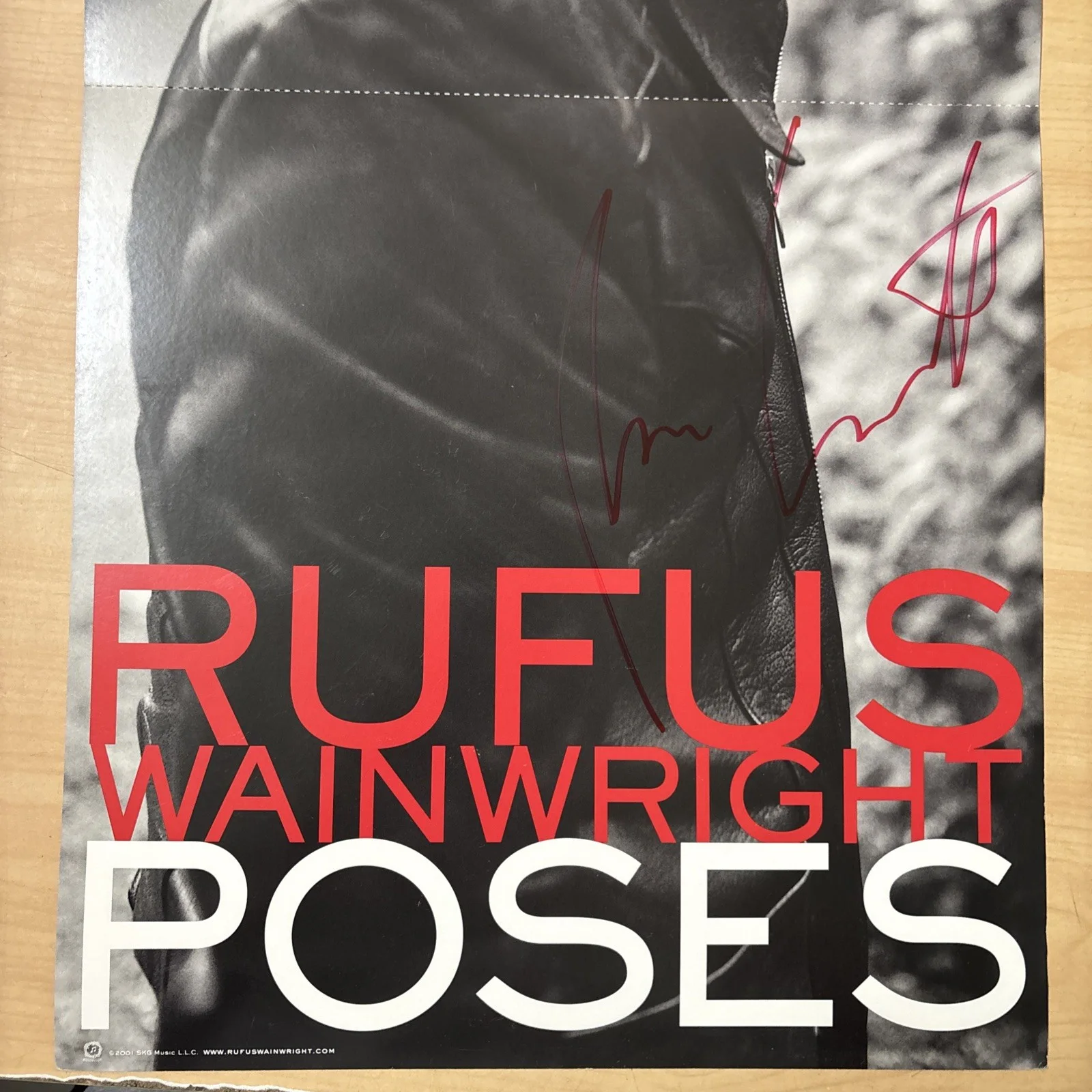 Rufus Wainwright Poses Promo Poster SIGNED 2001 SKG Music Foldout 24x12, image 4