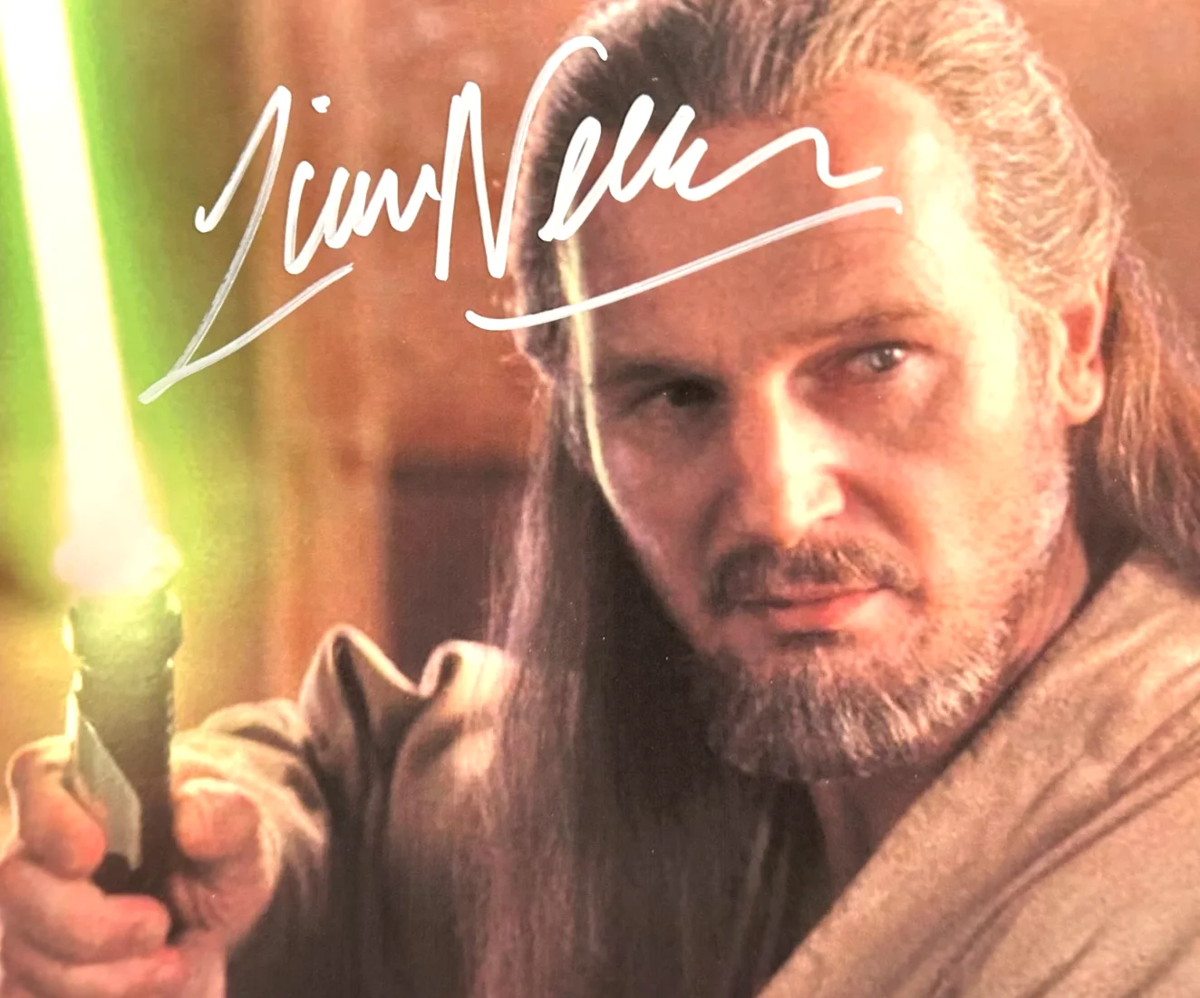 Liam Neeson — Liam Neeson Signed 8x10" (STAR WARS) Authentic Original Autograph GENUINE w/COA, image 3