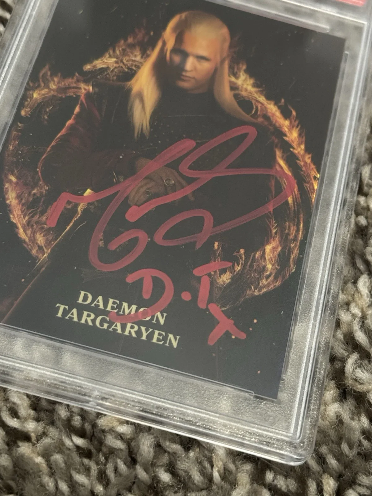 2024 House Of The Dragon S1 Daemon Targaryen Matt Smith Autographed Card PSA, изображение 2