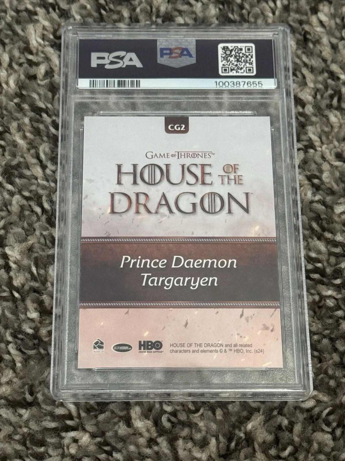 2024 House Of The Dragon S1 Daemon Targaryen Matt Smith Autographed Card PSA, изображение 4