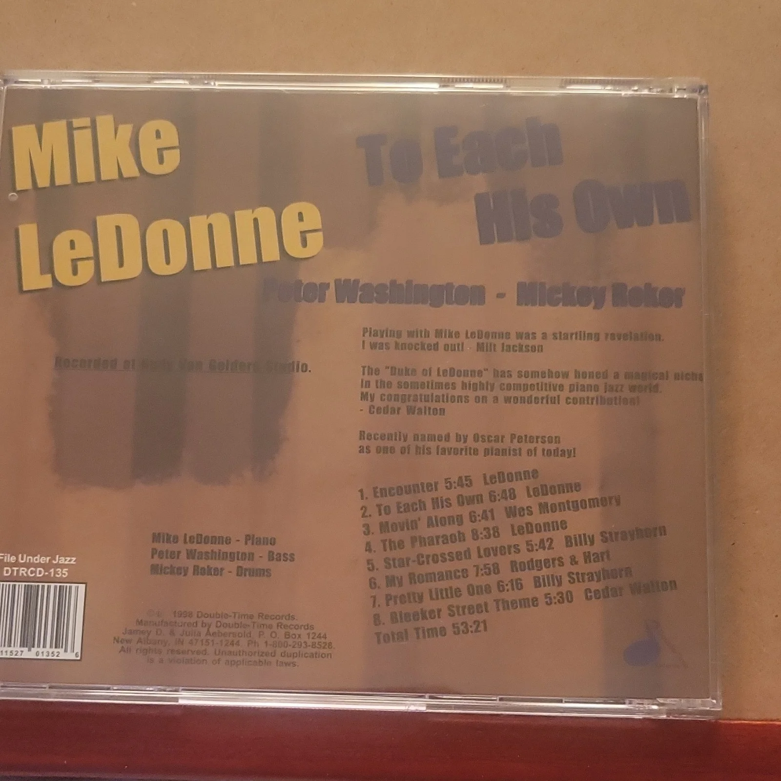 Mike LeDonne Signed CD To Each His Own with Booklet autographed, image 3