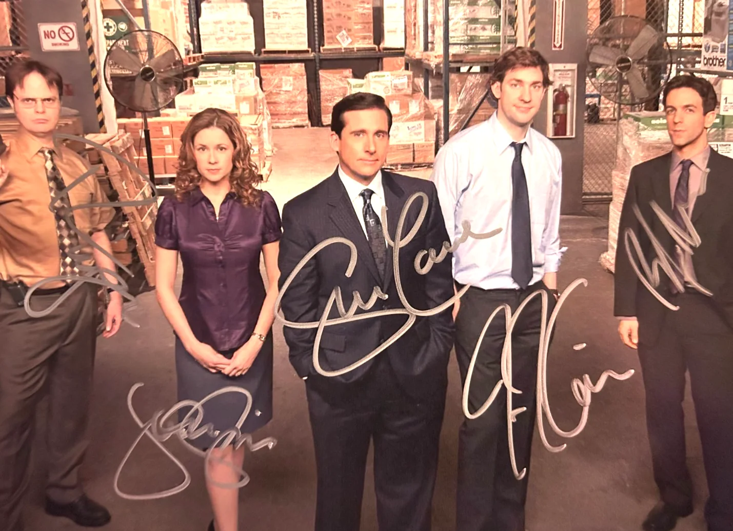 Steve Carell, Rain Wilson, Jenna Fischer, John Krasinski — THE OFFICE Cast (x5) Signed 8x10" Authentic Original Autographs GENUINE w/COA, изображение 5