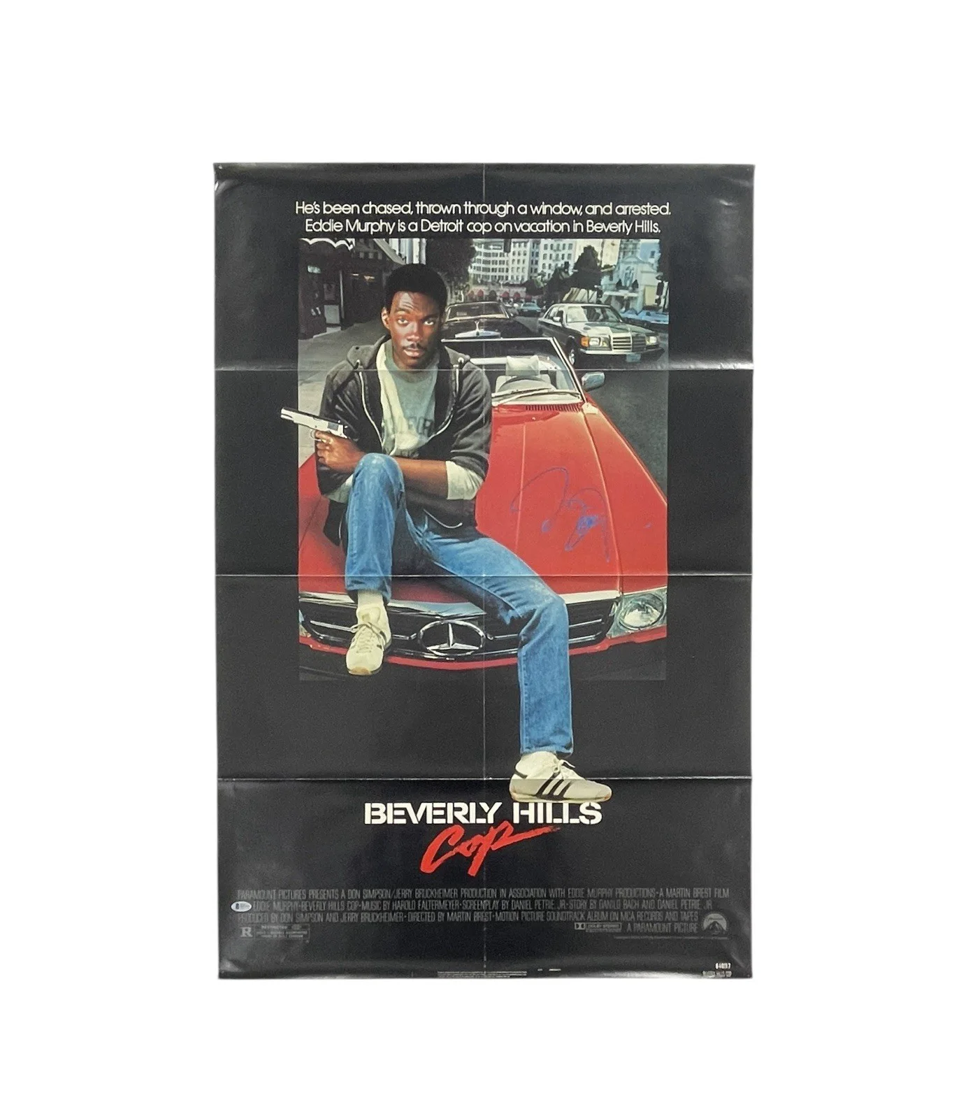 Eddie Murphy — Beverly Hills Cop Autographed 27 x 41 One Sheet Movie Poster Eddie Murphy BAS, image 2
