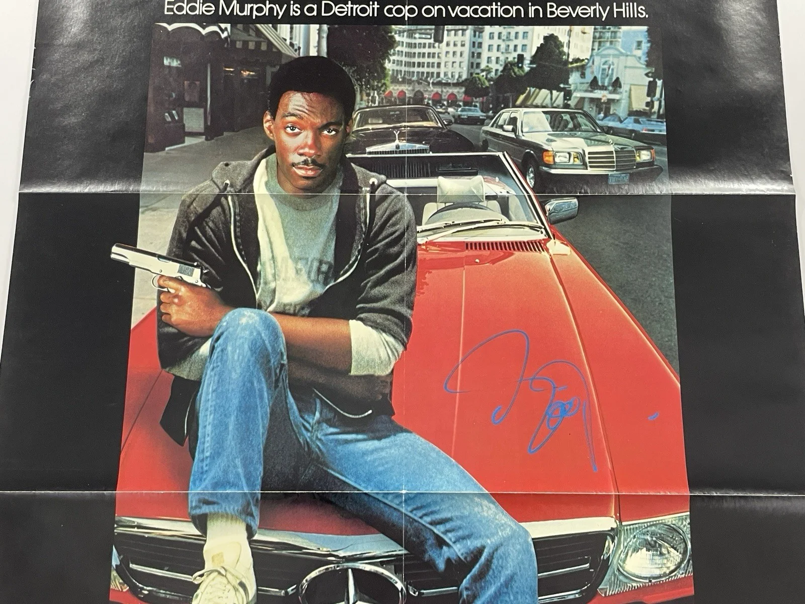 Eddie Murphy — Beverly Hills Cop Autographed 27 x 41 One Sheet Movie Poster Eddie Murphy BAS, image 3