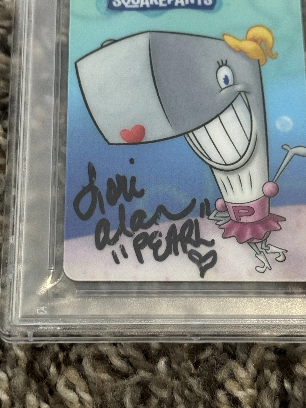 Lori Alan Autographed Pearl SpongeBob Dave And Busters Card PSA Slabbed, изображение 2