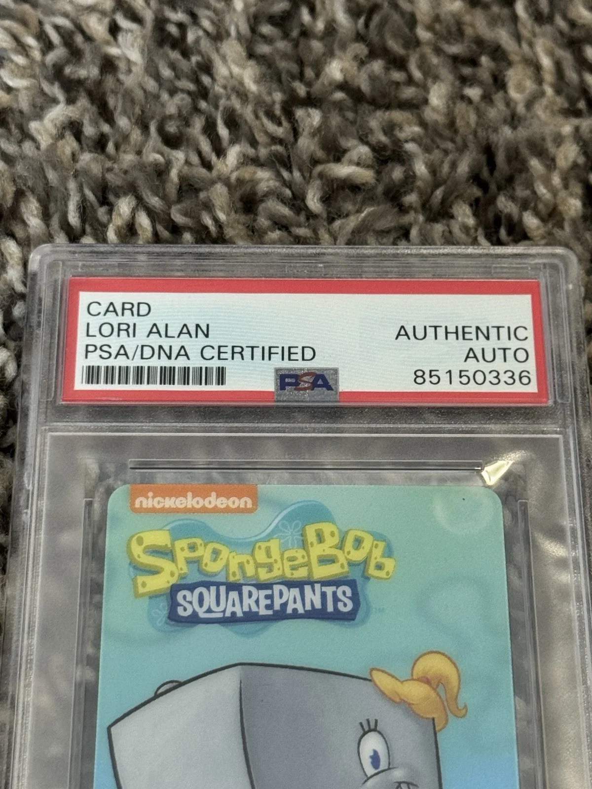 Lori Alan Autographed Pearl SpongeBob Dave And Busters Card PSA Slabbed, изображение 3