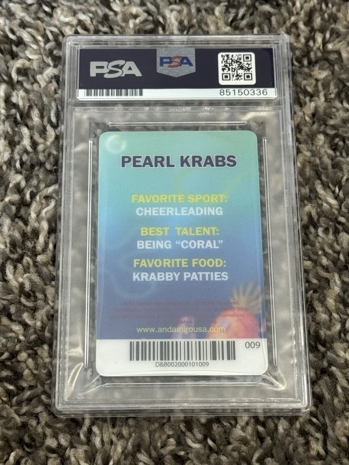 Lori Alan Autographed Pearl SpongeBob Dave And Busters Card PSA Slabbed, изображение 4