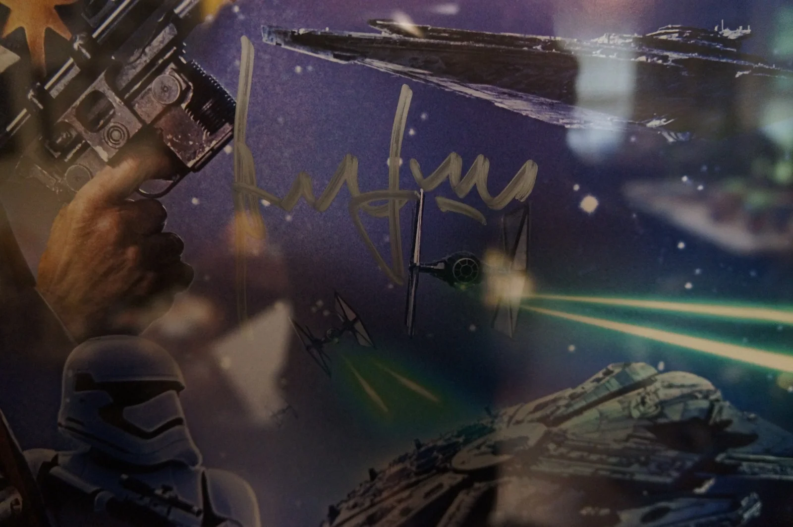 Star Wars Force Awakens Harrison Ford Signed Movie Poster COA, изображение 3