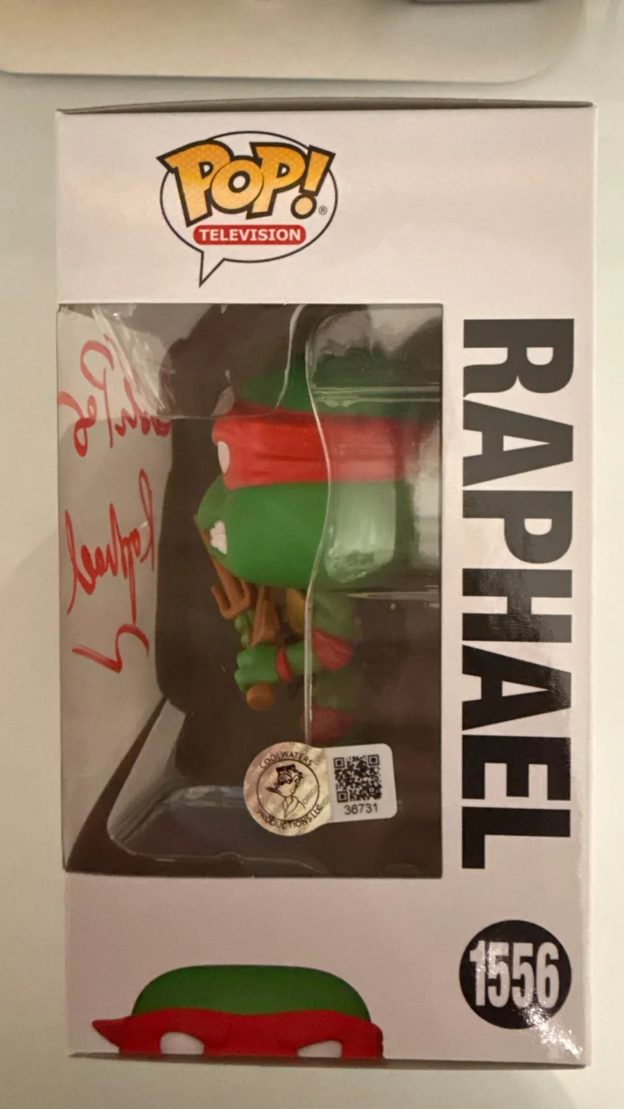 JOSH PAIS — TMNT Raphael FUNKO POP 1556 Autograph signed by Josh Pais (Coolwaters COA), изображение 2