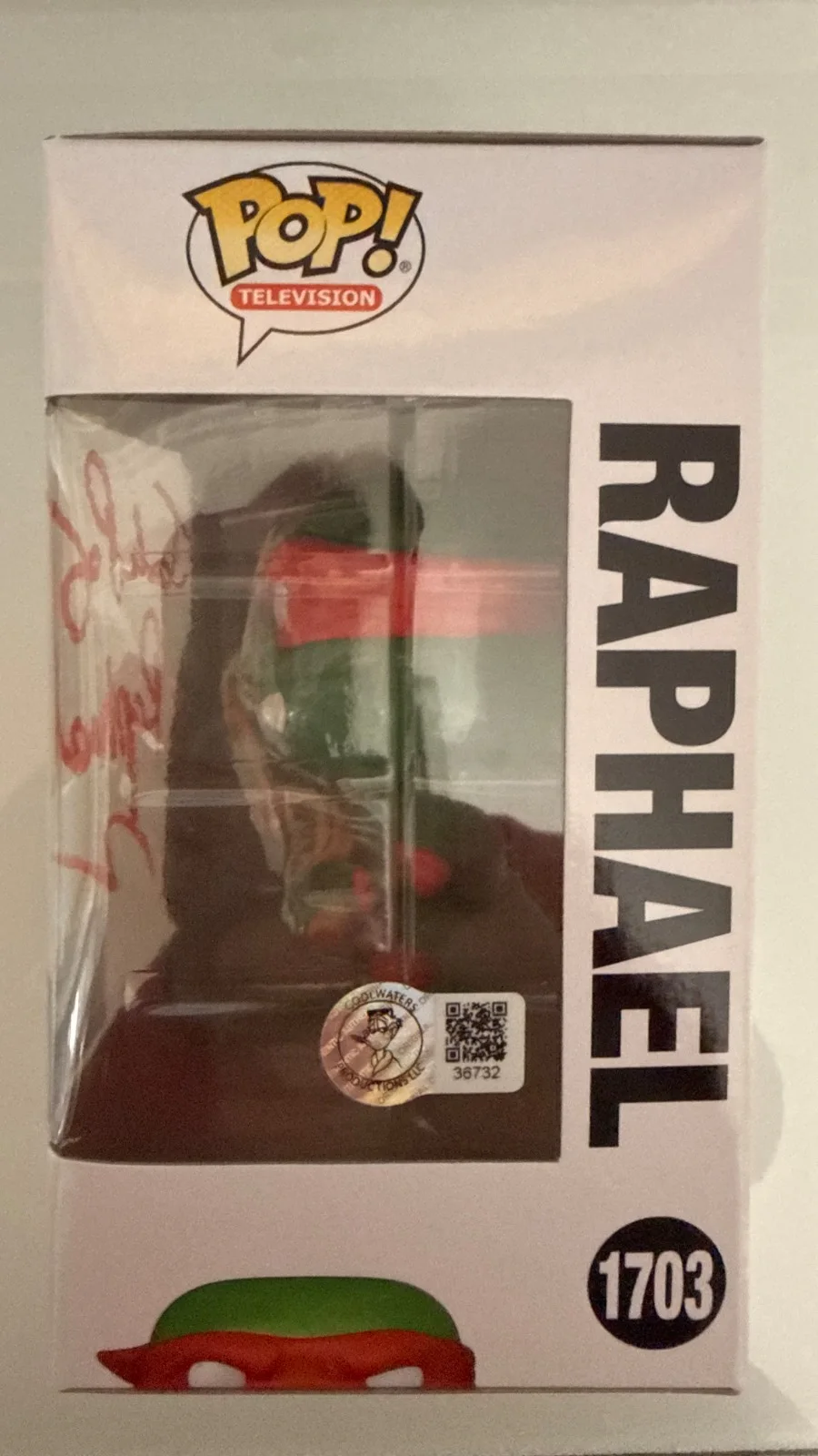 JOSH PAIS — TMNT Raphael Exclusive Hollywood FUNKO POP 1703 Autograph signed by Josh Pais, image 2