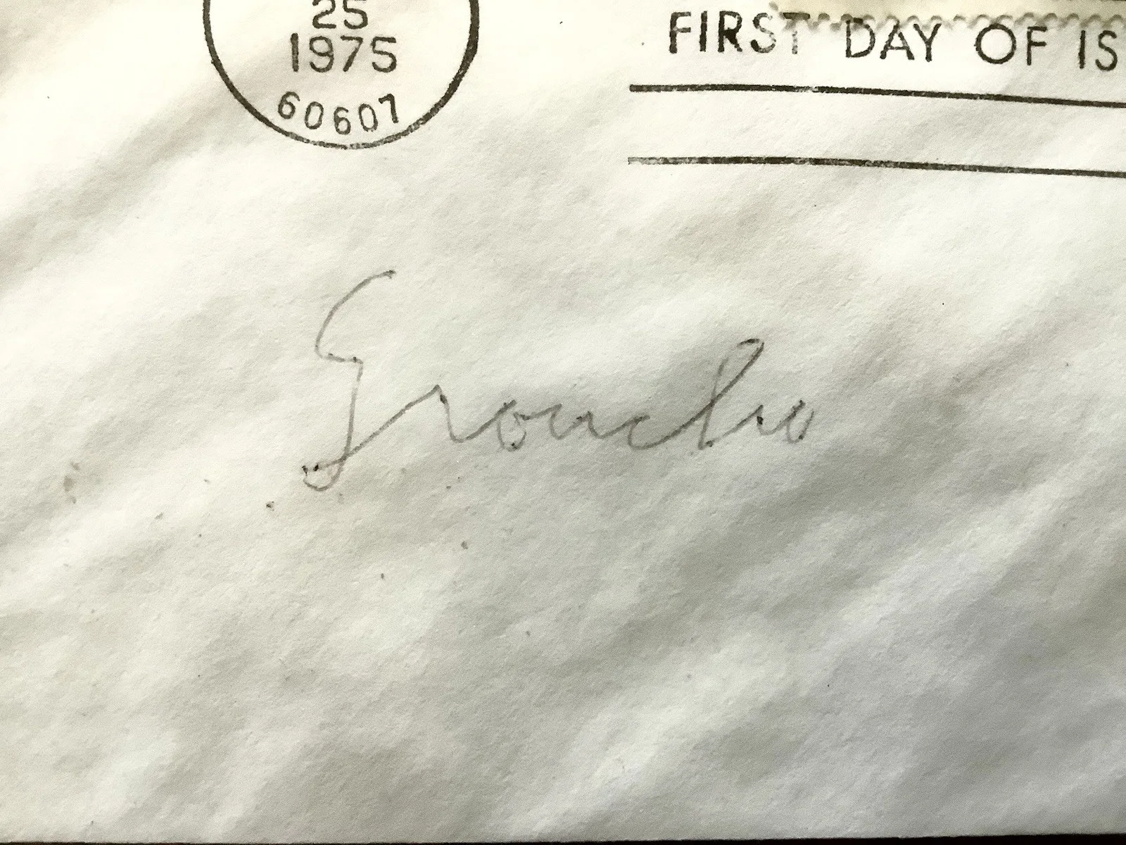 Groucho Marx — 🔥GROUCHO MARX Signed Envelope 1st Day Cover Haym Salomon 1975 Framed/Ready2Hang, image 5