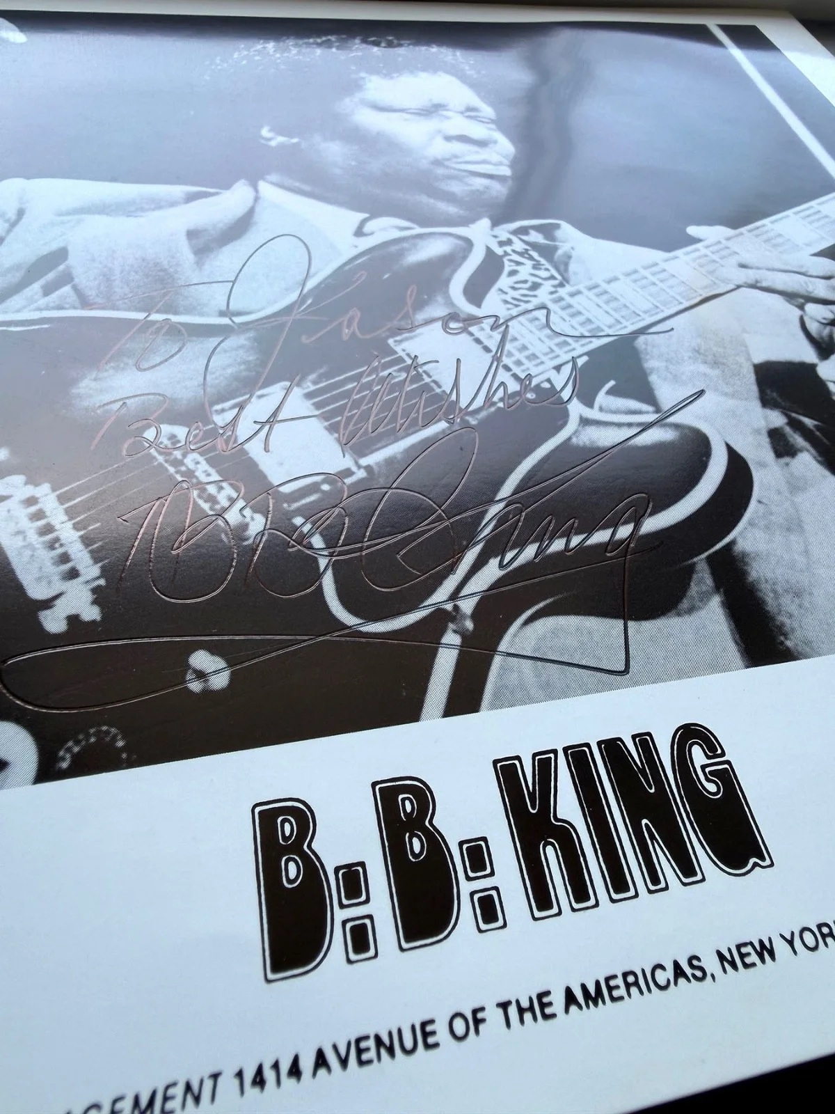 B.B. King — B.B. King Signed 8x10 Photo with His Legendary Guitar "Lucille" PSA/DNA, изображение 2
