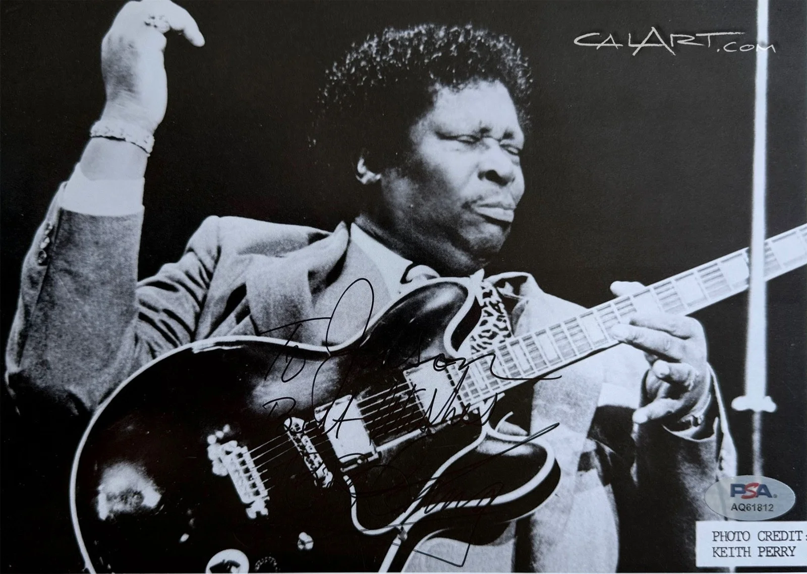 B.B. King — B.B. King Signed 8x10 Photo with His Legendary Guitar "Lucille" PSA/DNA, изображение 3
