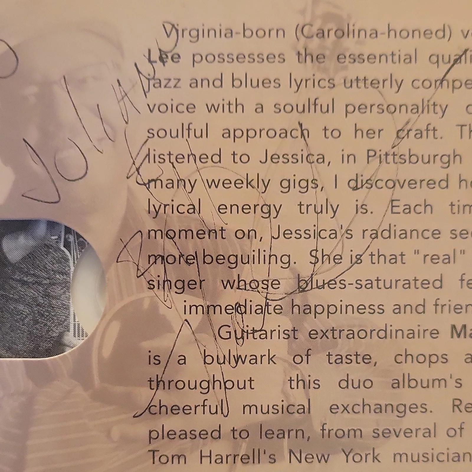 Jessica Lee & Mark Strickland Signed CD Silver Days Charcoal Nights, изображение 3