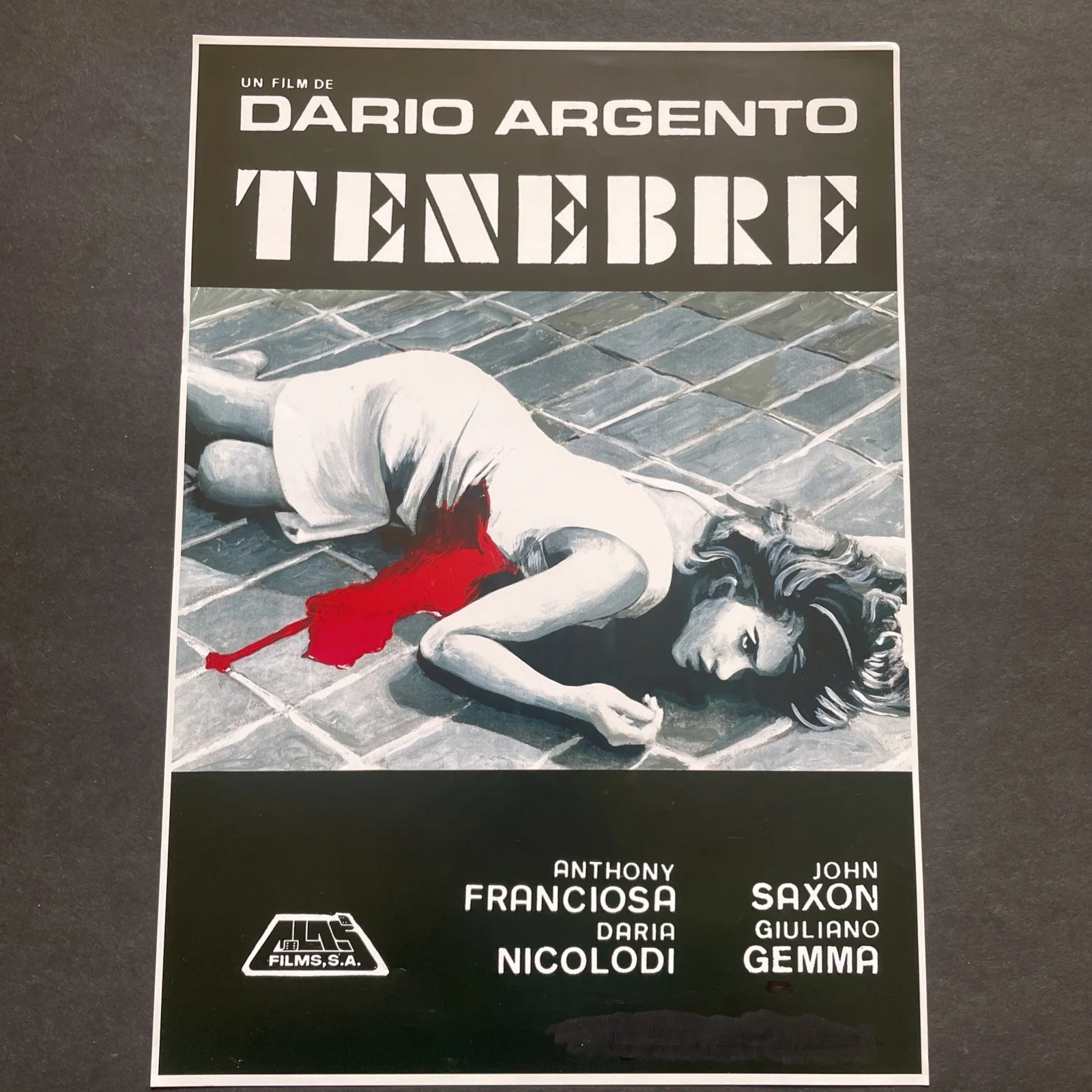 Limited edition Signed Tenebrae Poster Dario Argento Pre Cert Interest, image 2
