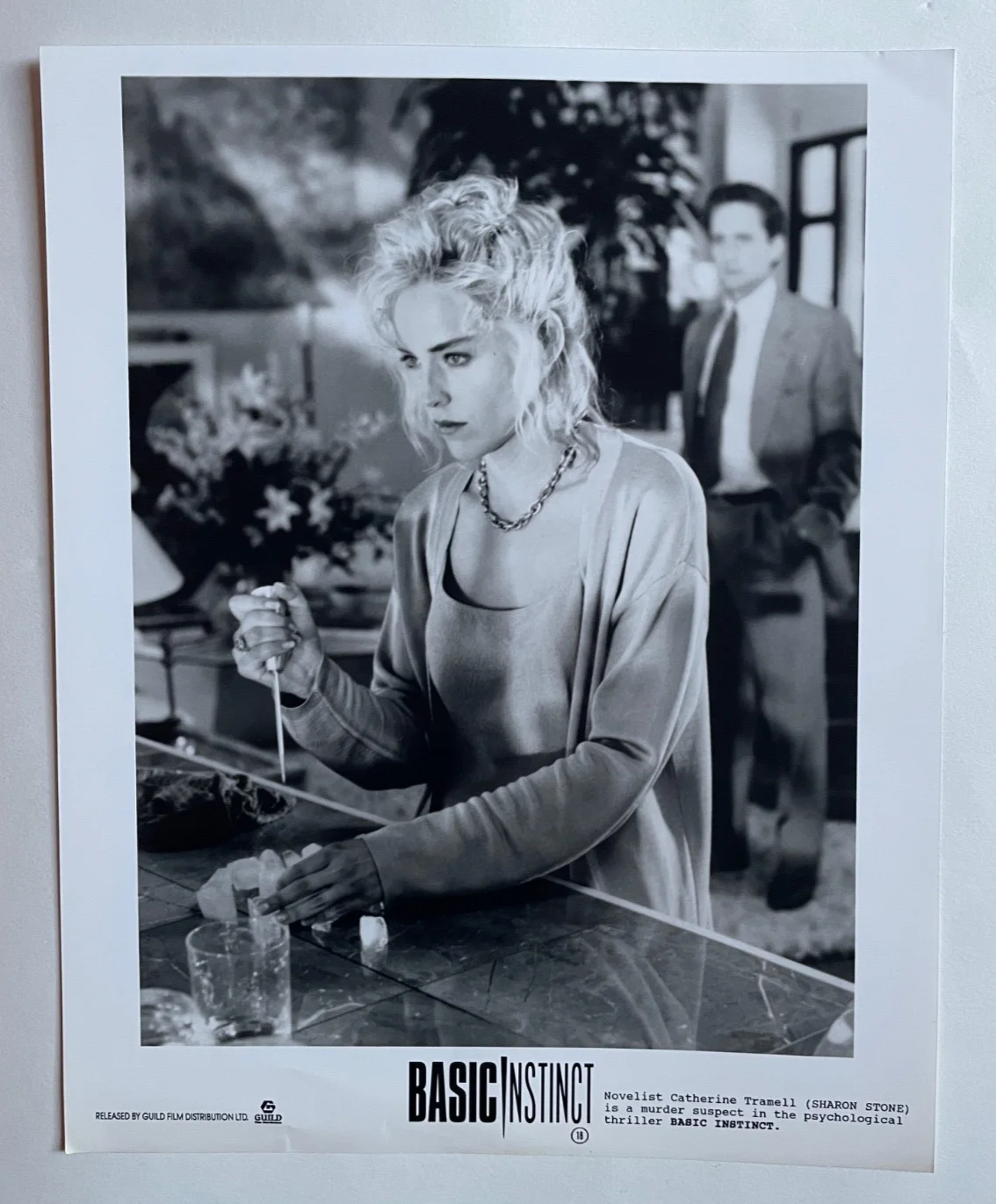 BASIC INSTINCT (1992) Two Black and White Publicity Stills Sharon Stone, image 2