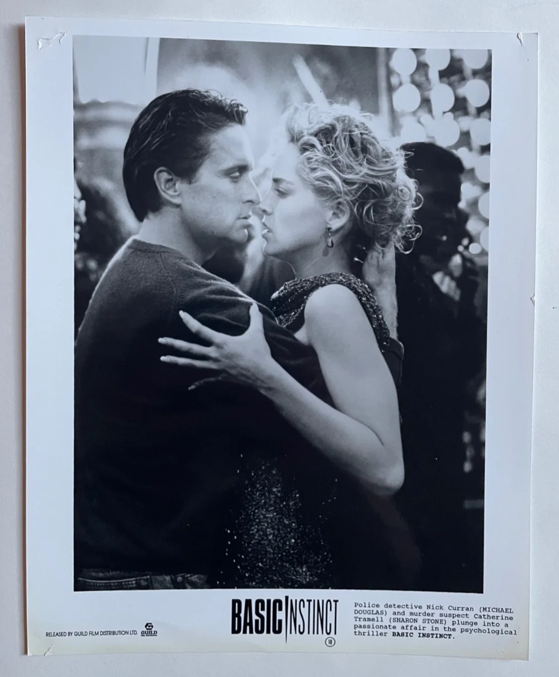 BASIC INSTINCT (1992) Two Black and White Publicity Stills Sharon Stone, image 3
