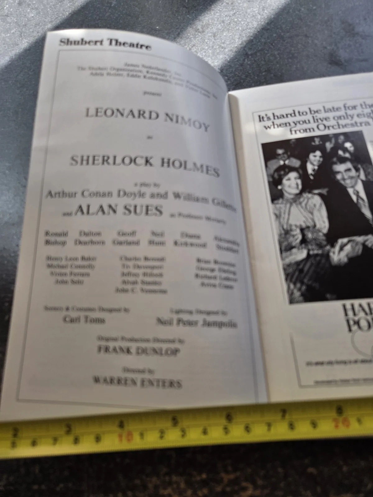Alan Sues Signed Sherlock Holmes Stagebill + Royal Shakespeare Theatre Prog., изображение 3