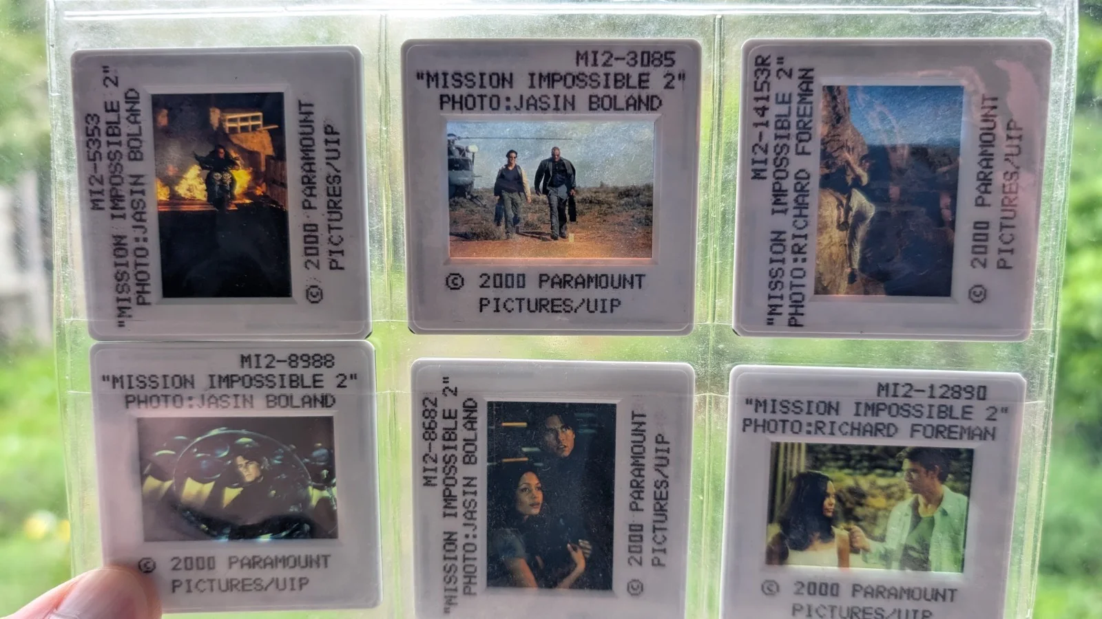 Mission Impossible 2, UK press transparencies x6 - Tom Cruise slides, 2000, image 2