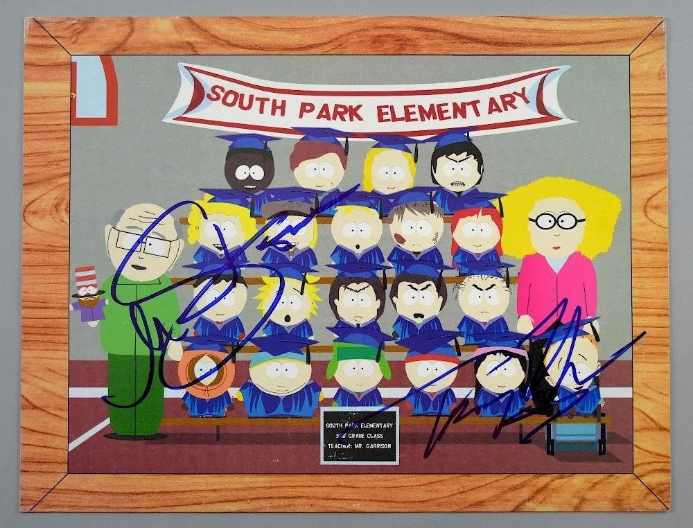 TREY PARKER MATT STONE — SOUTH PARK TV SHOW TREY PARKER MATT STONE 8.5X11 SIGNED PHOTO AUTOGRAPH POSTER