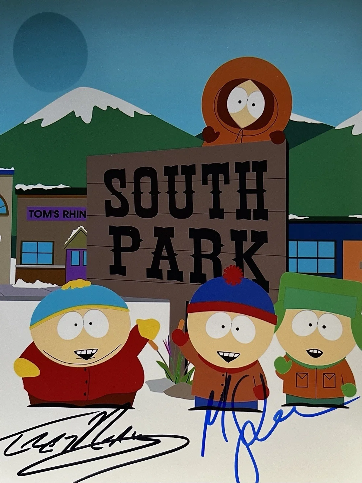 TREY PARKER MATT STONE — SOUTH PARK TV SHOW TREY PARKER MATT STONE 8.5X11 SIGNED PHOTO AUTOGRAPH POSTER
