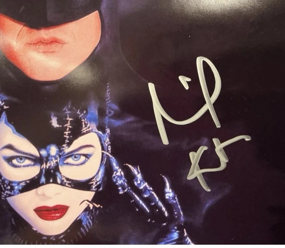 Michael Keaton Signed Batman Returns 11x17 Poster with American Collectibles COA, изображение 4