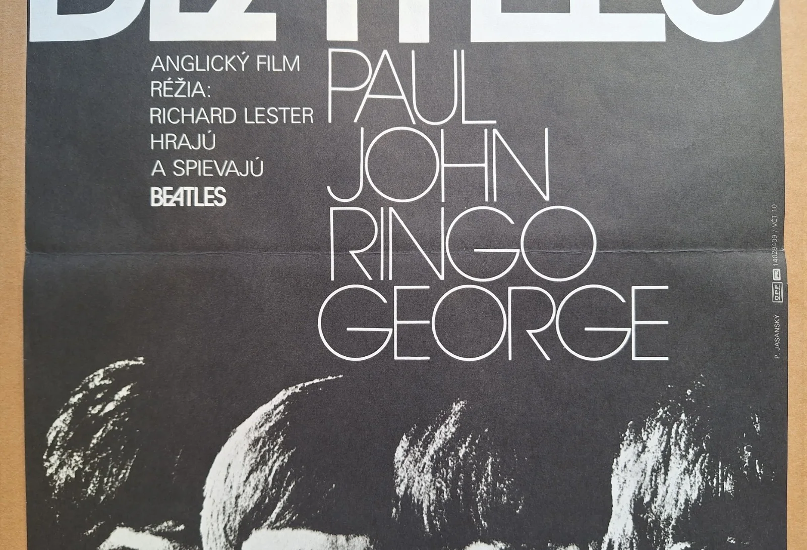 A HARD DAY’S NIGHT - THE BEATLES, ORIGINAL A3 CZECH MOVIE POSTER, PAVEL JASANSKY, изображение 2