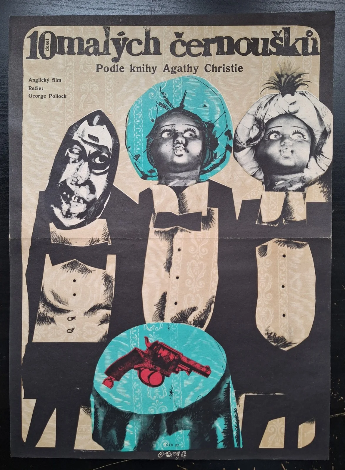 2 x TEN LITTLE INDIANS, ORIGINAL A3 CZECH MOVIE POSTER & FLYER, KAREL TEISSIG, изображение 2