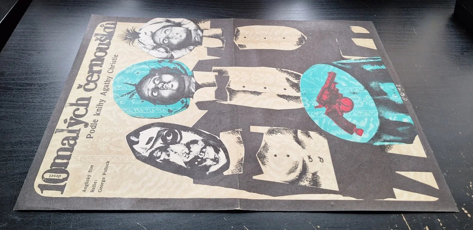 2 x TEN LITTLE INDIANS, ORIGINAL A3 CZECH MOVIE POSTER & FLYER, KAREL TEISSIG, изображение 3
