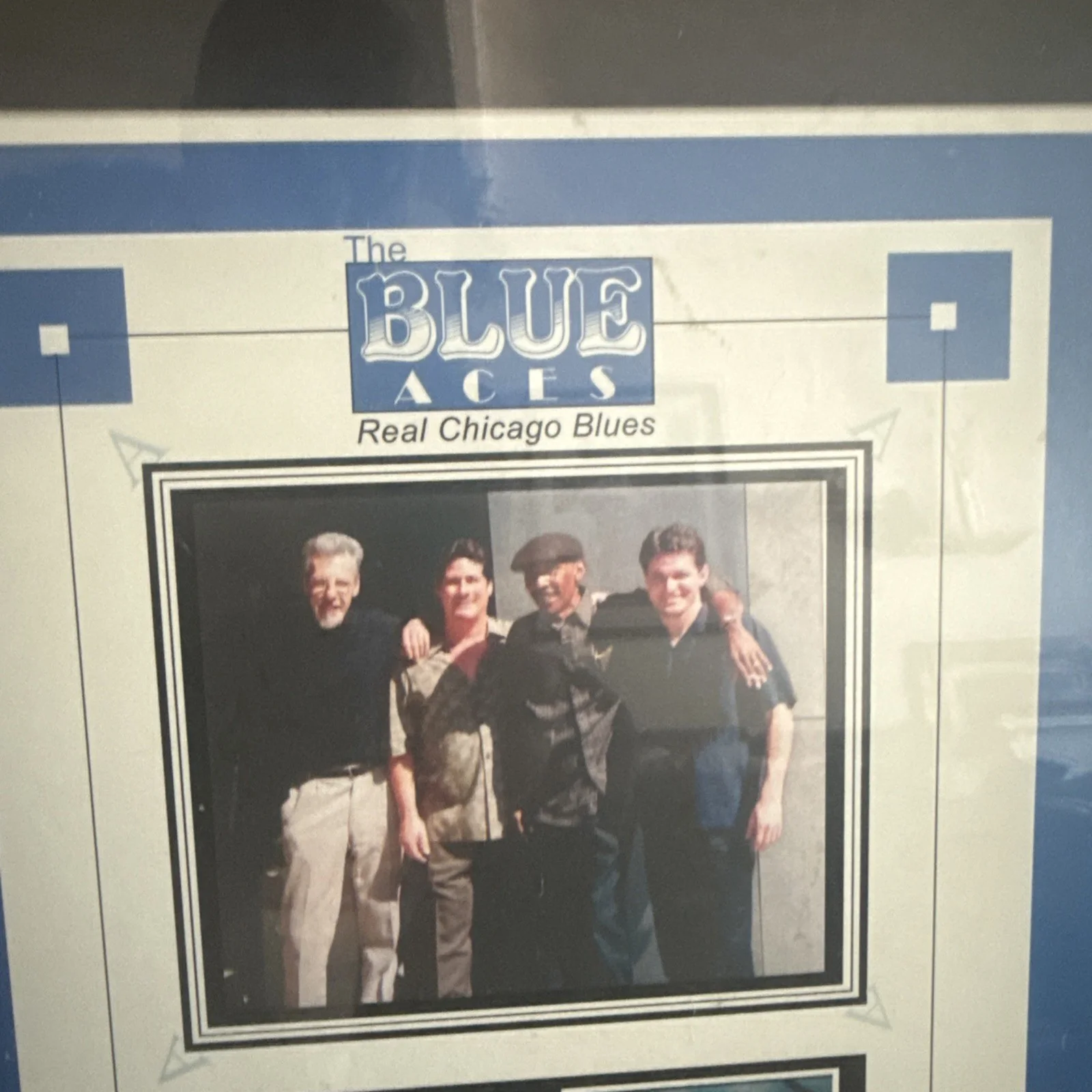 Johnny Dyer Signed The Blue Aces Framed Blues Promo Poster 2004, изображение 3
