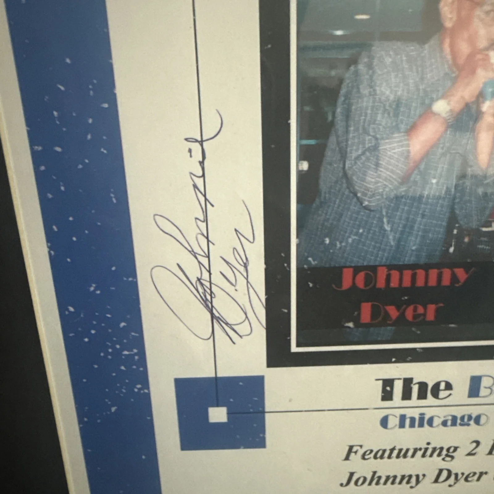 Johnny Dyer Signed The Blue Aces Framed Blues Promo Poster 2004, изображение 4