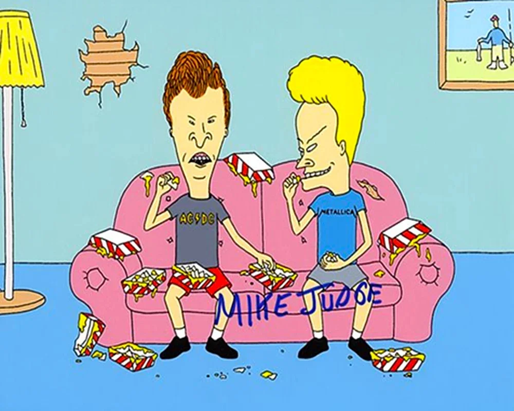 MIKE JUDGE — BEAVIS BUTTHEAD TV SHOW MIKE JUDGE 8X11 SIGNED PHOTO AUTOGRAPH SIGNATURE POSTER