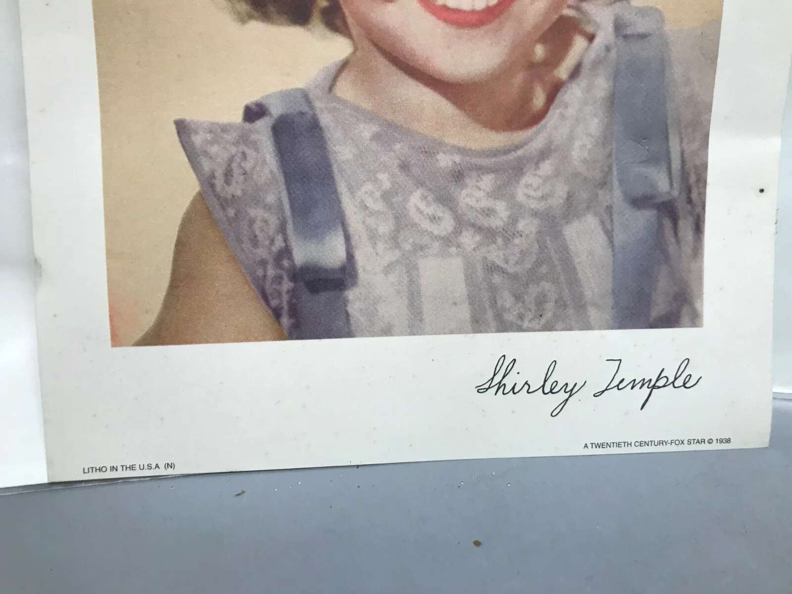 Multi Copy Signed — Vintage Shirley Temple Twentieth Century Fox Star 1938 Original Litho Print 8x10, изображение 3