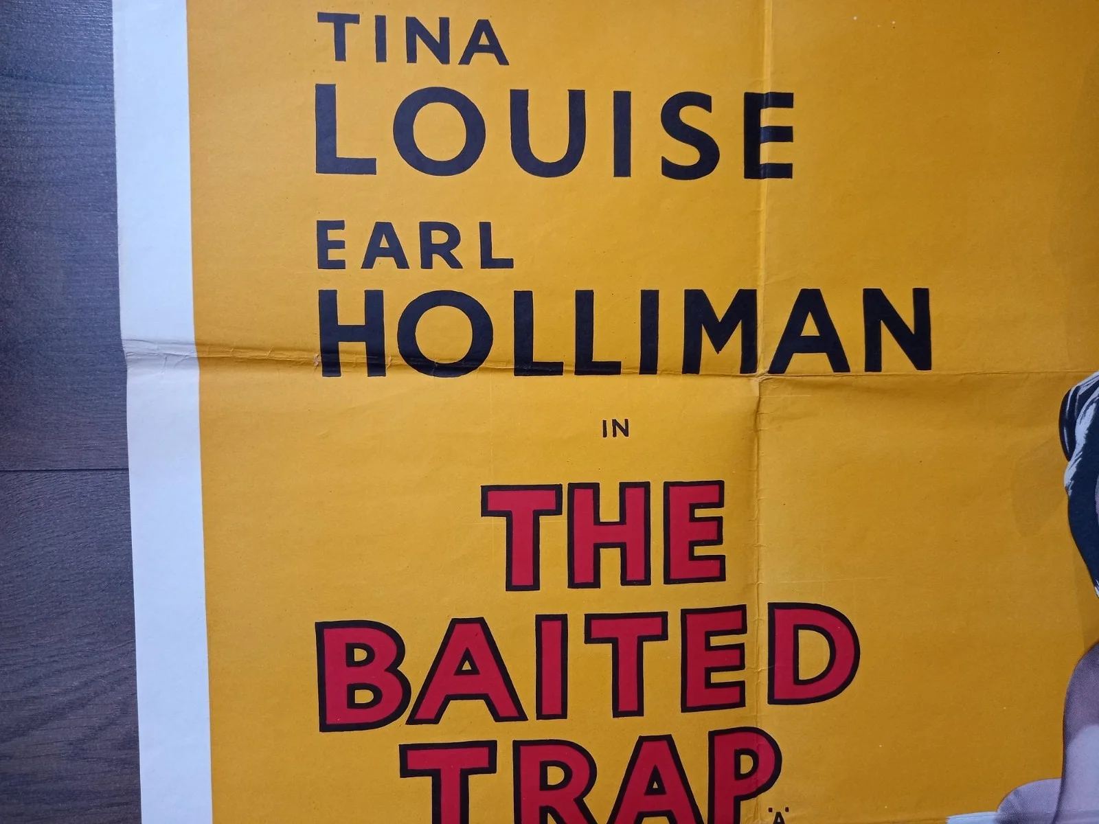 THE BAITED TRAP 1959 BRITISH QUAD POSTER RICHARD WIDMARK TINA LOUISE LEE J COBB, изображение 3
