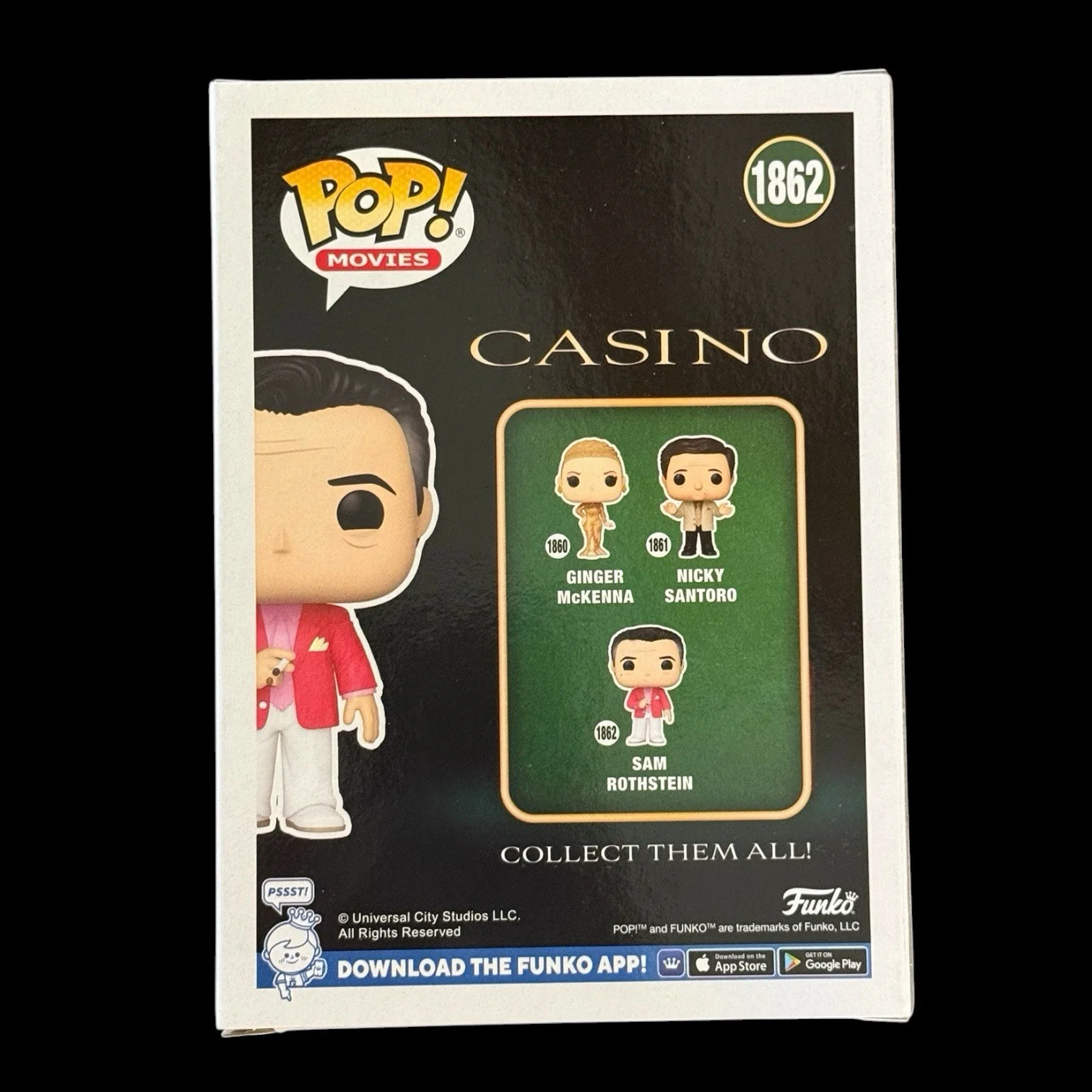 Robert DeNiro Signed Sam Rothstein Funko Pop #1862 PSA/DNA COA Autograph Casino, изображение 3