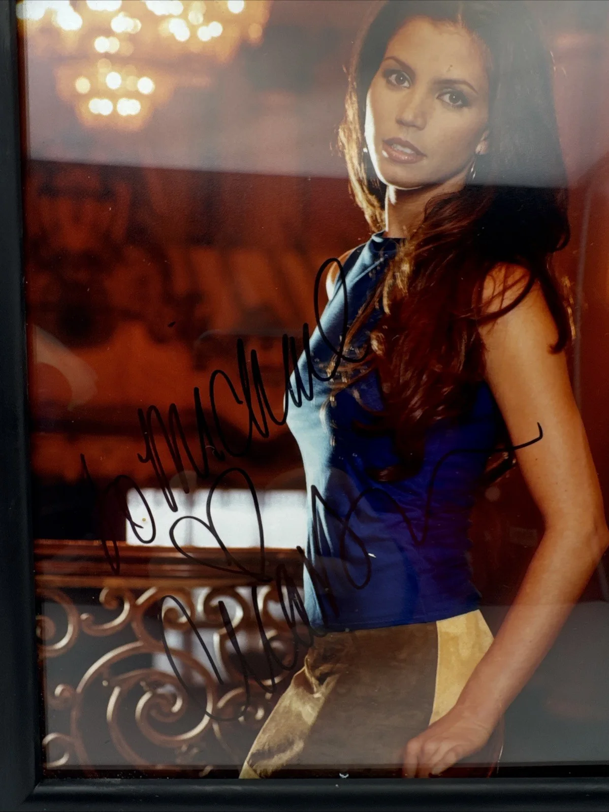 Charisma Carpenter Signed 8x10 Photo Autograph To Michael Framed, image 3