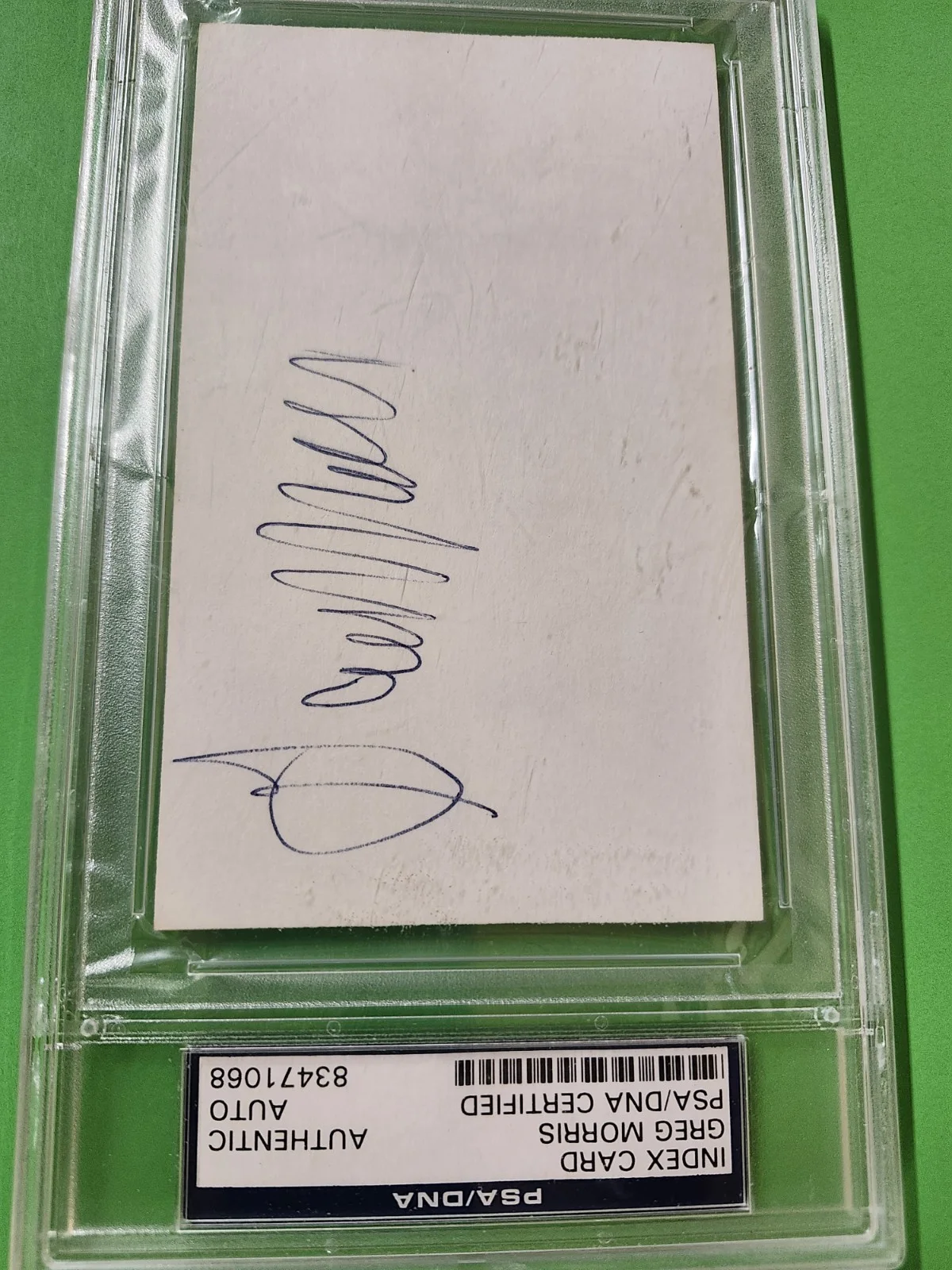 GREG MORRIS — PSA/DNA AUTO GREG MORRIS MISSION IMPOSSIBLE ACTOR SIGNED 3x5 AUTOGRAPH *TPHLC, image 2