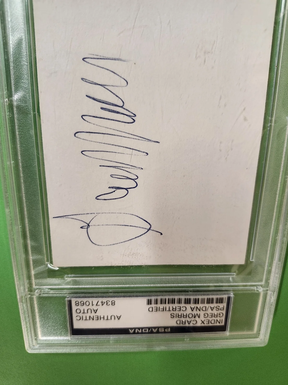 GREG MORRIS — PSA/DNA AUTO GREG MORRIS MISSION IMPOSSIBLE ACTOR SIGNED 3x5 AUTOGRAPH *TPHLC, image 3