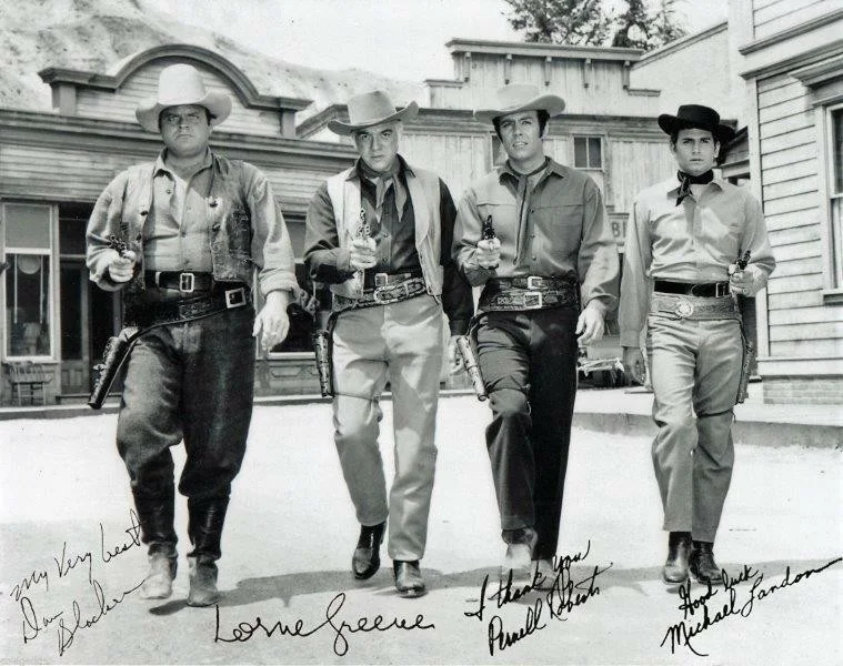 BONANZA CAST — BONANZA TV SHOW CAST 8.5X11 SIGNED PHOTO AUTOGRAPH ALL SIGNATURES POSTER REPRINT