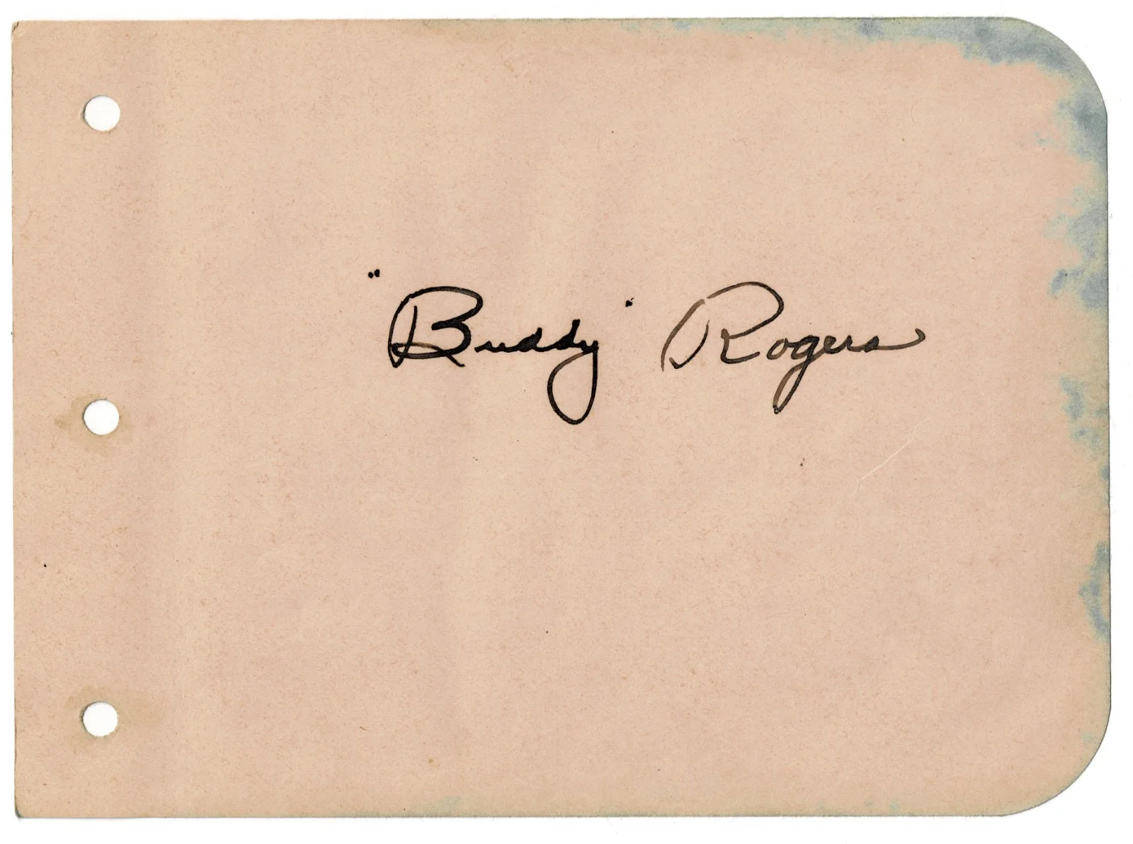 Buddy Rogers Signed Autograph Page 1930s America's Boyfriend Hollywood Actor, image 2