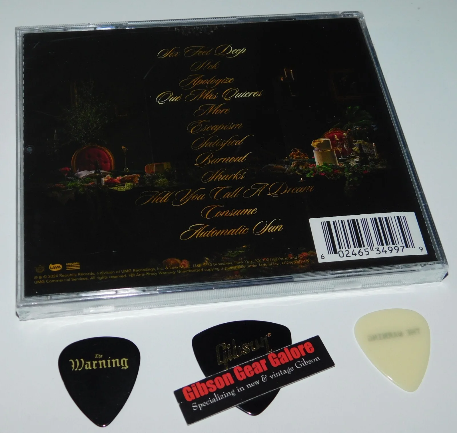 The Warning Band Keep Me Fed Signed CD Ale Guitar Pick Set Paulina Daniela Glow, image 2