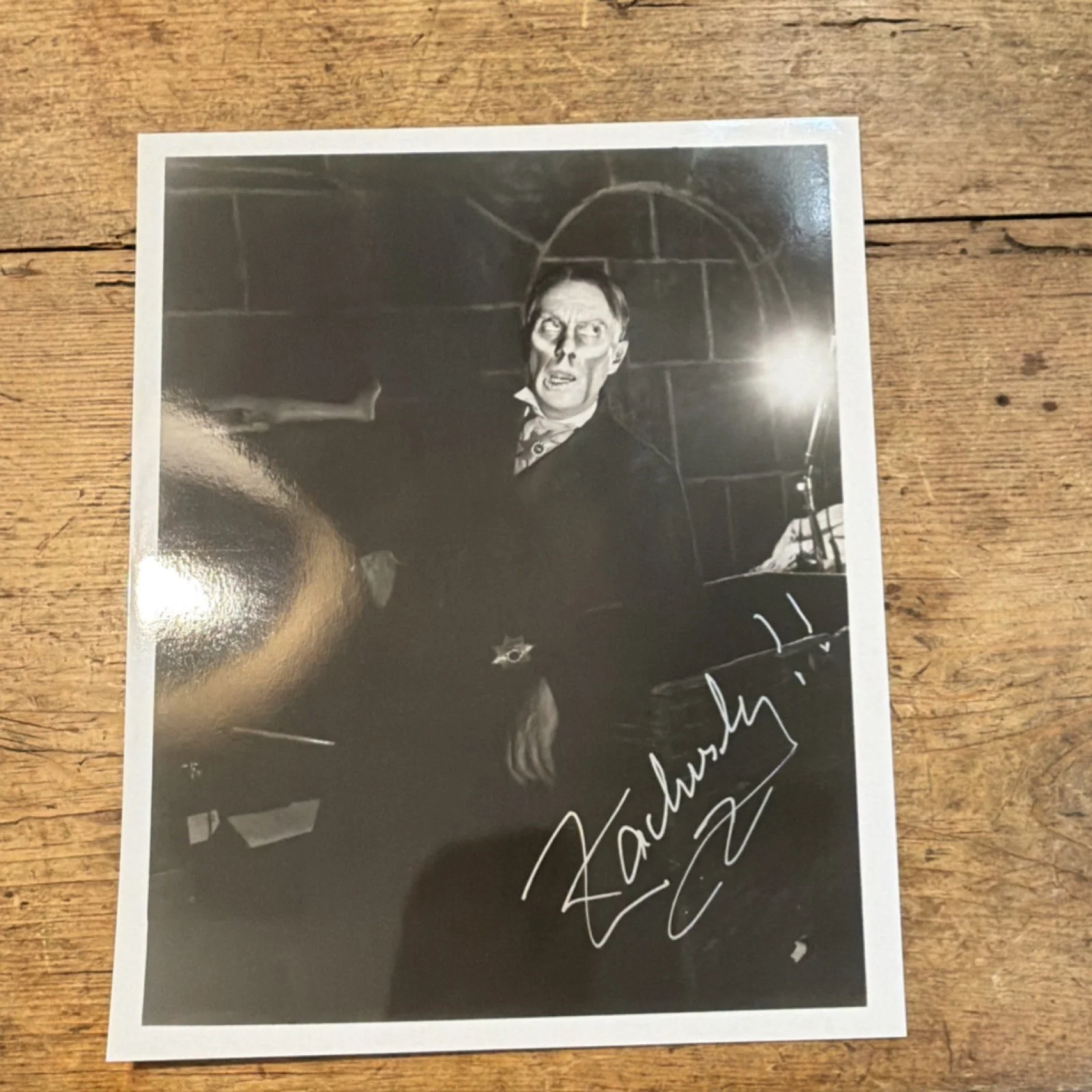 Zacherley — Zacherley Signed Original 8x10 Movie Photograph Autographed Black-and-White
