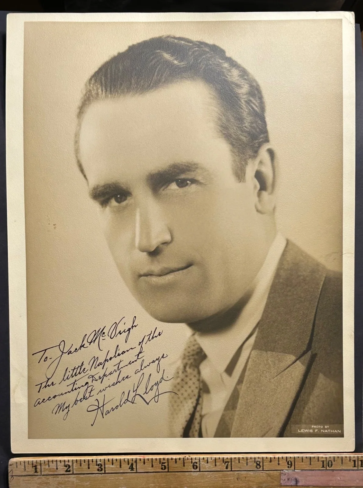HAROLD LLOYD—SIGNED Large Format PHOTO—Bebe Daniels•Snub Pollard•Roach•Sturges, image 5
