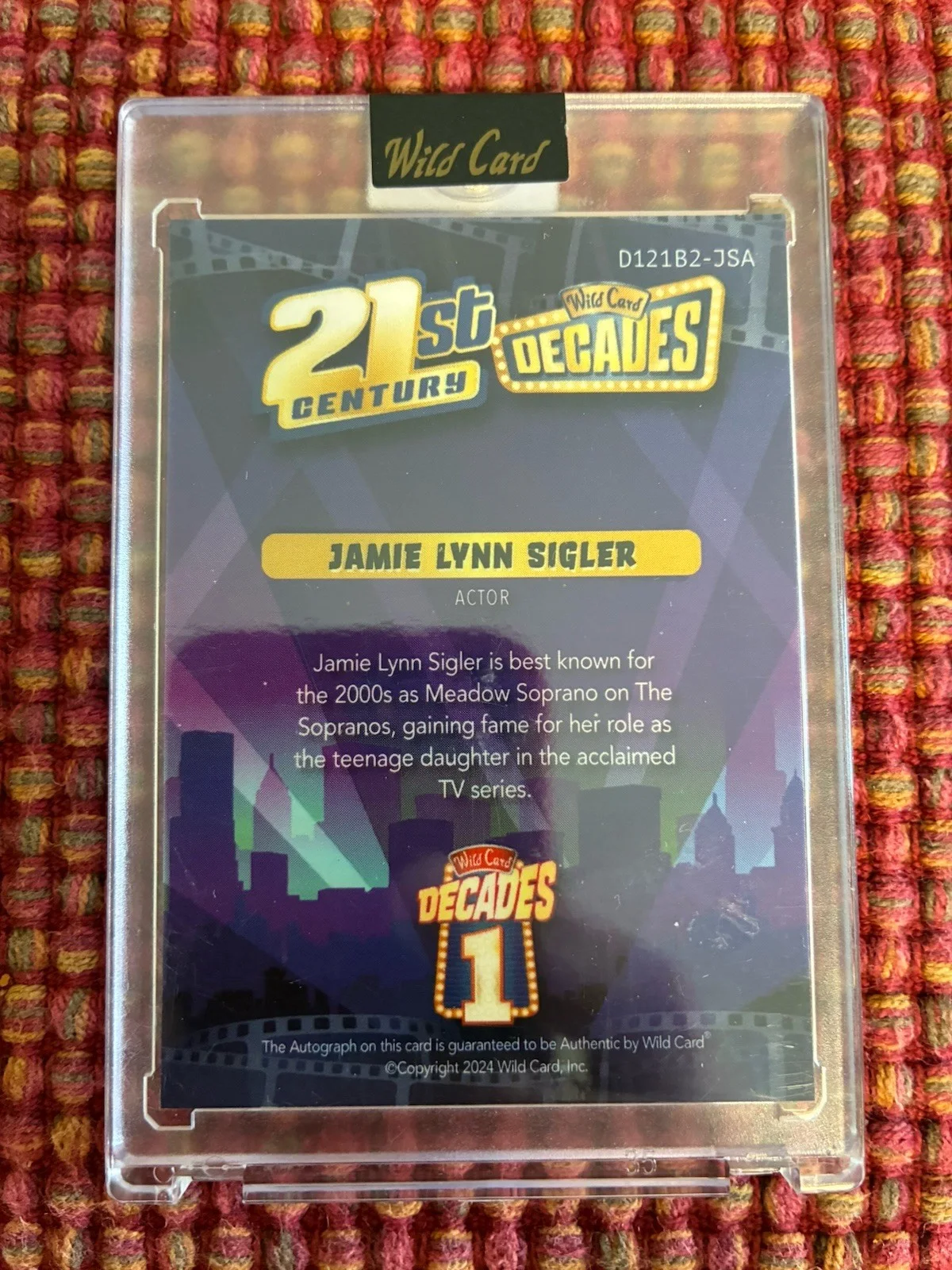 Jamie Lynn Sigler — Jamie Lynn Sigler 2024 Wildcard Decades 21st Century Autograph Card Sopranos 1/1, изображение 2