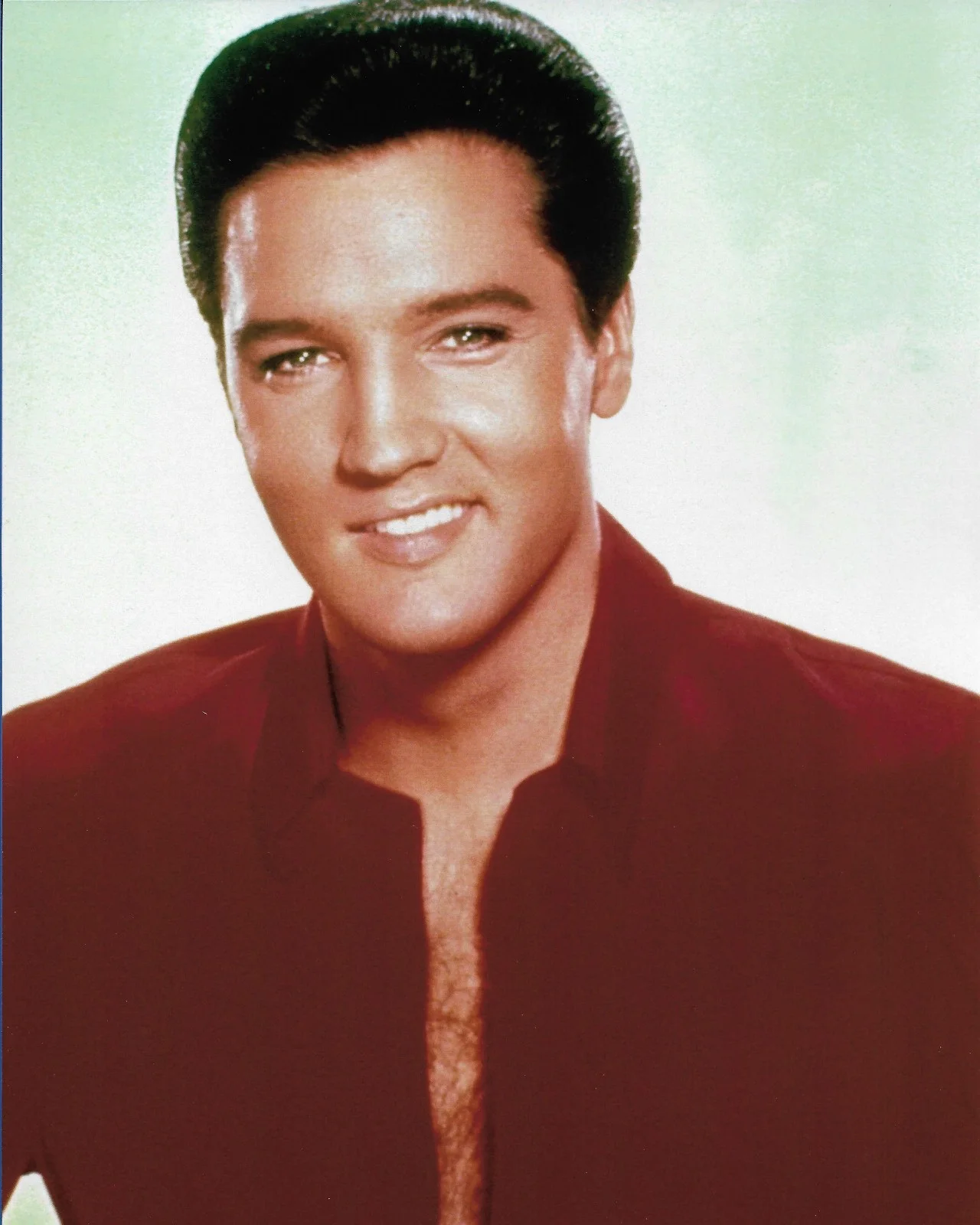 BLACK FRAMED ELVIS RED SHIRT - GLOSSY PRINTED PICTURE 12" x 15" (300mm x 380mm), изображение 2