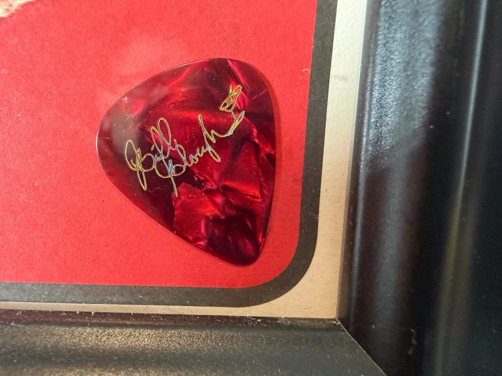 Rare George Thorogood Framed Poster W/ Guitar Pics Signed By All The Destroyers!, image 3