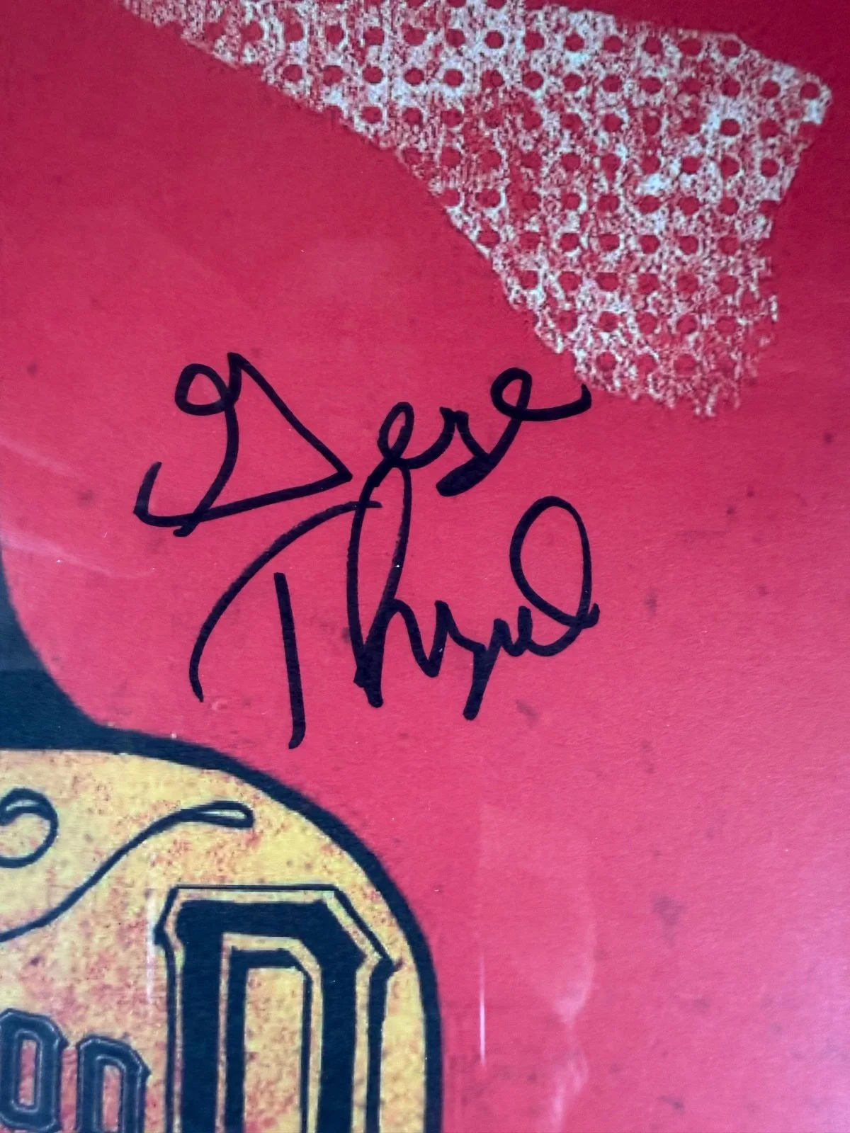Rare George Thorogood Framed Poster W/ Guitar Pics Signed By All The Destroyers!, image 5
