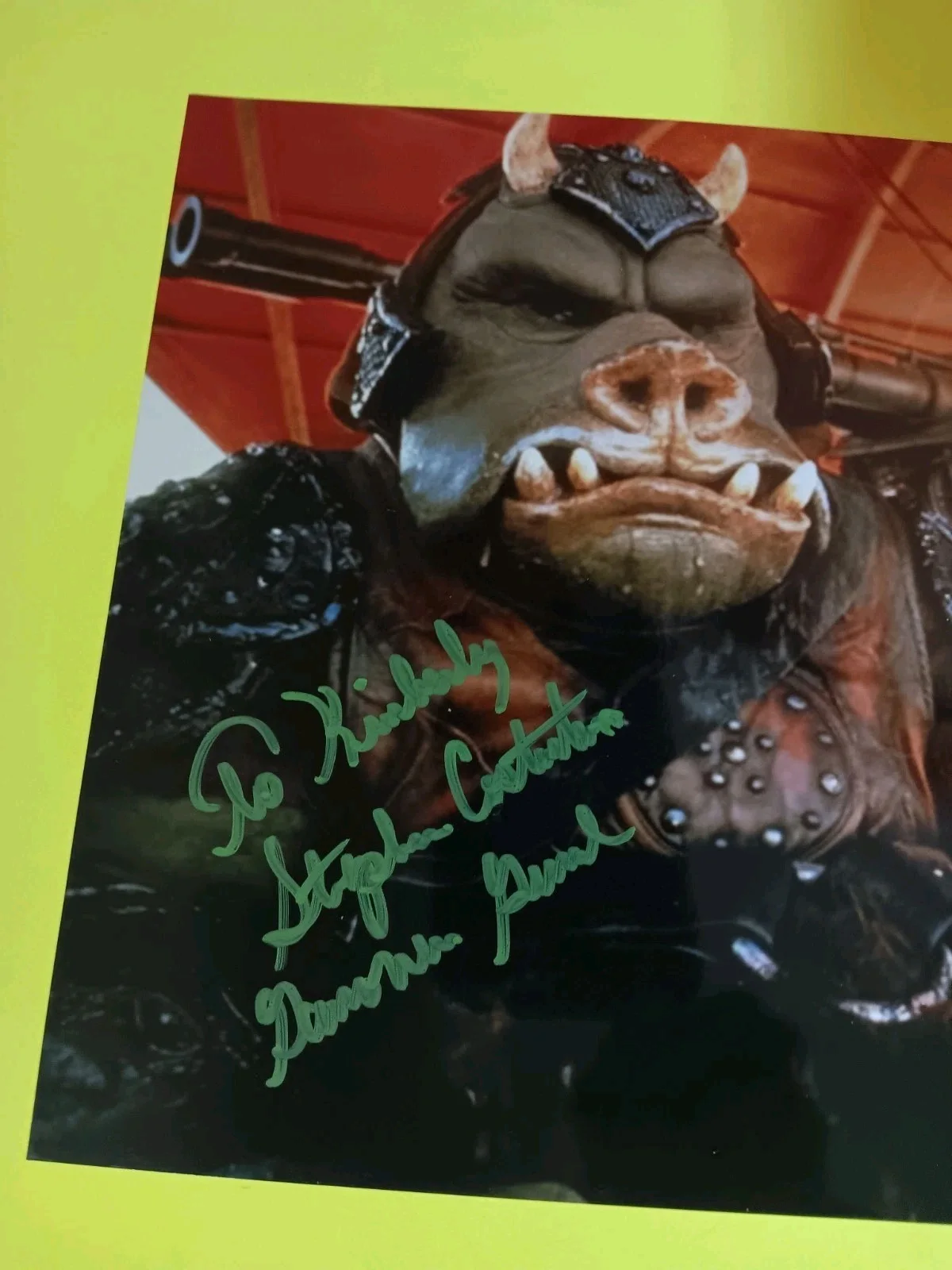 Stephen Costantino — Stephen Costantino signed 11x14 photo Gamorrean Guard Return of the Jedi, изображение 3